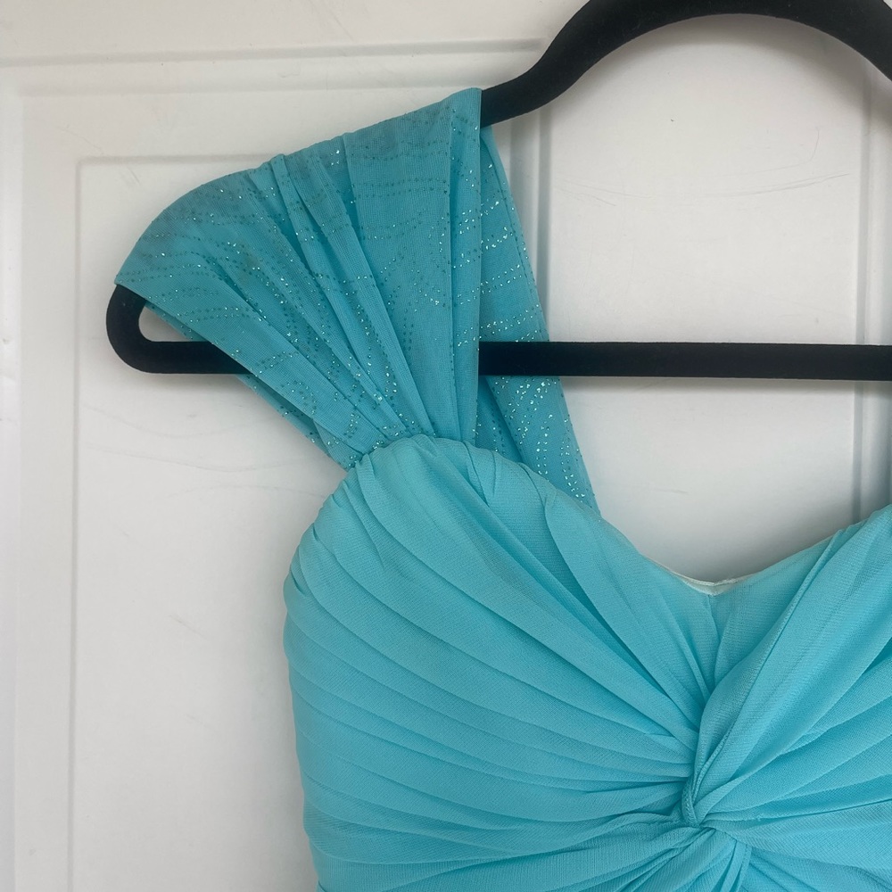 Baby blue sparkly bridesmaids maxi dress - Picture 16 of 16